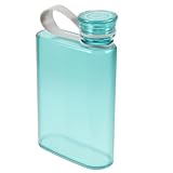 Kisangel hervidor Plano Water Bottle Flat Water Bottle puchero Deportivos Deportivas Botella de Agua para Fitness hervidor de Agua Plano Claro Tetera Deportiva Botella a5 páginas Blue
