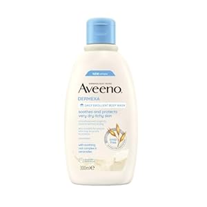 Aveeno Dermexa Daily Emollient Body Wash, Gently cleanses and Soothes, For Very Dry Itchy Also Eczema Prone Skin, 300 ml(Packaging may vary)
