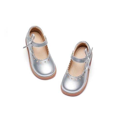 Image of Flaryzone Toddler Little Girl Mary Jane School Uniform Oxfords Flat Dress Shoes