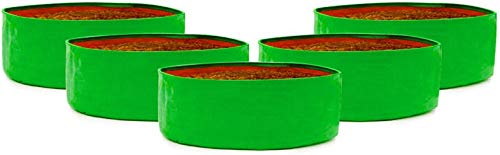 SCOTMEN HDPE UV Protected Round Shaped Green Colour Plants Grow Bag Suitable for Terrace and Vegetable Gardening 18x6 Inch Pack of 5 Grow Bags (B0854H5YGV) Amazon Price History, Amazon Price Tracker
