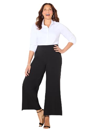 Catherines Women's Plus Size Refined Wide Leg Pant