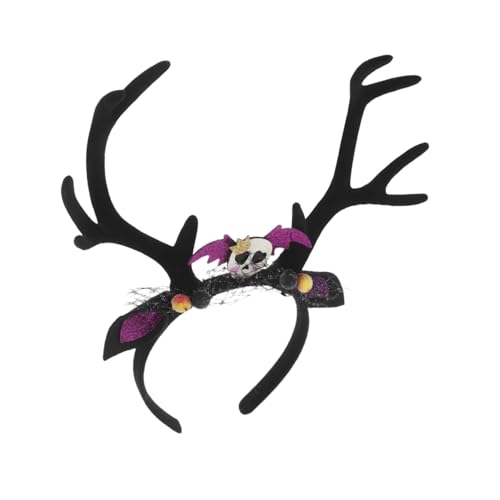 Mipcase Diadema Ligera para Mujer Tocado con Alas de Encaje Accesorio de Fiesta Halloween Diadema Espeluznante para Disfraces y Eventos Festivos