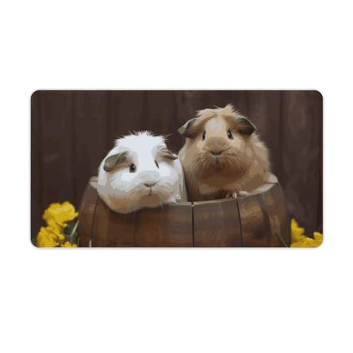 Tapis de souris grand format cochons d'Inde pour décorer votre bureau de gamer