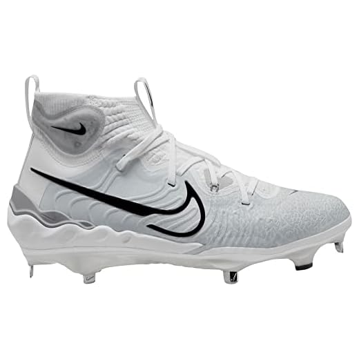Nike Alpha Huarache NXT DJ6517-100 White-Black-Wolf Grey Men's Metal Baseball Cleats 9 US