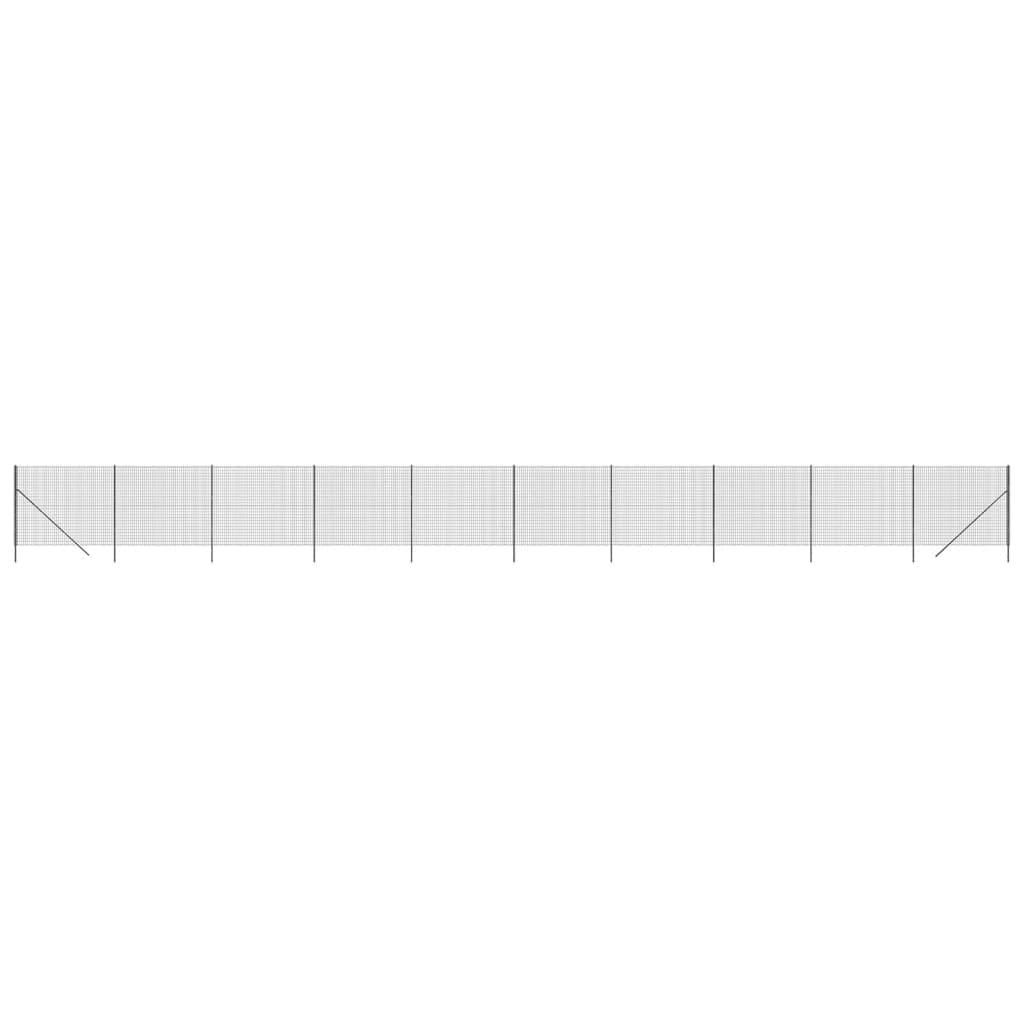 LAPOOH Cerca de Alambre de Acero galvanizado Gris Antracita 1,6x25 m, Malla Metalica, Malla Alambre, Alambre para Conejos, Vallas De Obra, Mallas para Gallinero - 154204