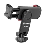 Phone Tripod Mount Holder for iPhone - ULANZI ST-06S Camera Hot 2 Cold Shoe Phone Mount Compatible for iPhone Android Sony Canon DJI Ronin S/SC Zhiyun Gimbals