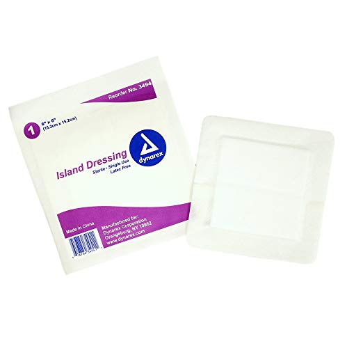 6x6 Island Dressing - Sterile . Single Use - Box of 25