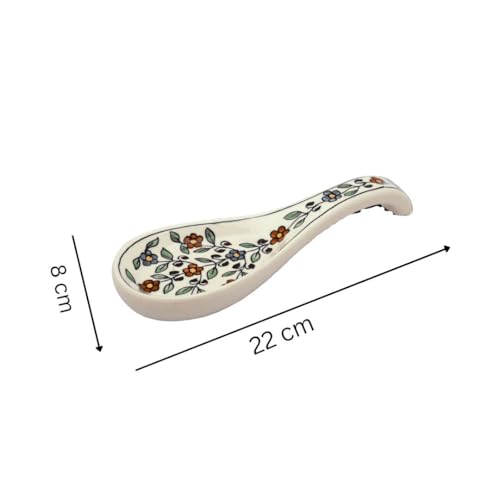 Image of Malaikah Ceramic Spoon Rest Pack of 3 for Home, Kitchen, Dining, Kitchen Decor & Gifting