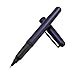 OHTO CR01 Ceramic Roller Ballpoint Pen, 0.5mm Fine Point, Thick Aluminum Barrel with Brass Components, Matte Blue, Water-Based Black Ink, CR01-05-MBL