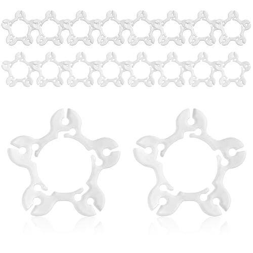 Henyall Balloon Ring Clips 60pcs Multi-Functional Plum Blossom-Shaped Balloon Rings Buckle Reusable Ballóon Arch Clips Suitable for Birthday Parties Wedding Venues Anniversary Celebrations