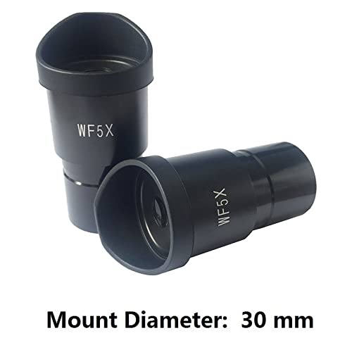 Microscope Pair Wide Field Eyepiece Optical Lens, Diameter 30mm Or 30.5mm Rubber Eye Cups(WF5X-20-30mm)