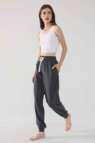 Joyaria Cotton Joggers Women Lightweight Sleep Lounge Pajama Sweats Pants with Pockets S-XXL3