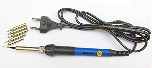 Inditrust Latest Complete Kit Of 60W Soldering Iron Hand-Powered With Adjustable Temp + 5X Bits Of Different Shapes 60 W Temperature Controlled (Round Tip) (B091GYVPNJ) Amazon Price History, Amazon Price Tracker
