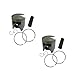 Asaki Set of 2 Piston Kit Compatible with Yamaha Snowmobile Excel V 540 09-808-02 8R6-11636 8H8-11636 Oversize 0.50 with Ring