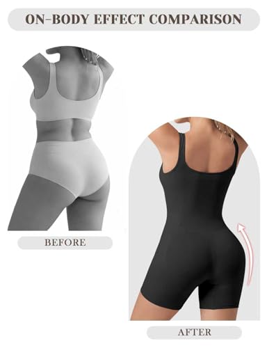 Image of VVX Shorts Bodysuit for Women Tummy Control Shapewear Seamless Sexy Butt Lifting Workout Bodycon One Piece Short Jumpsuit