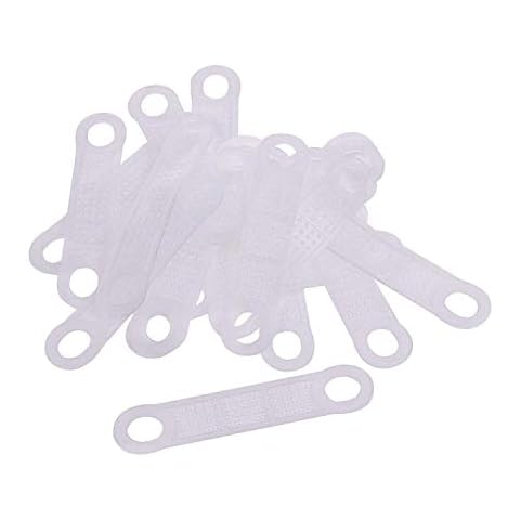 Esme 30 Pcs Clear Non-Slip Rubber Clothes Hanger Grips Clothing Hanger Strips Cover