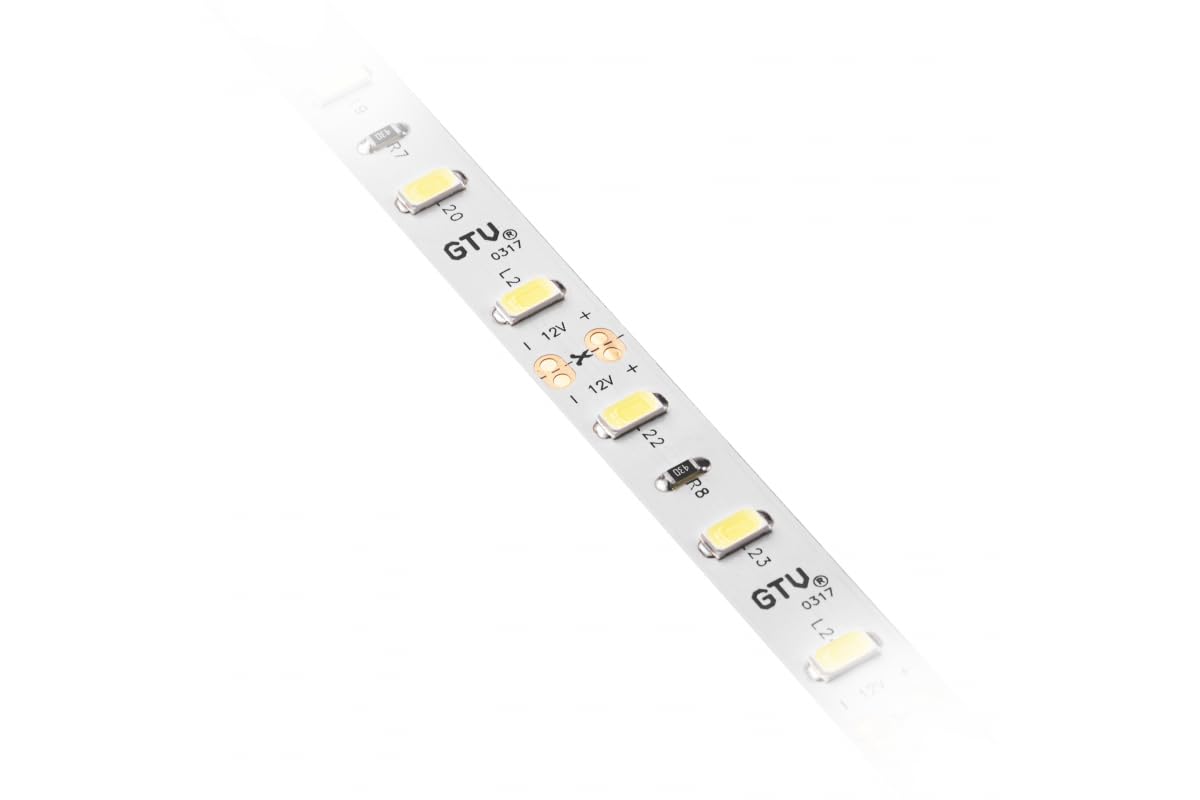 GTV LED Streifen 50m Rolle FLASH 5630, 60 LEDsm, Dimmbar, alle 5cm teilbar, 12V, 1750 lmm, 10mm breit, Neutralweiß 4000K für Möbel Küche