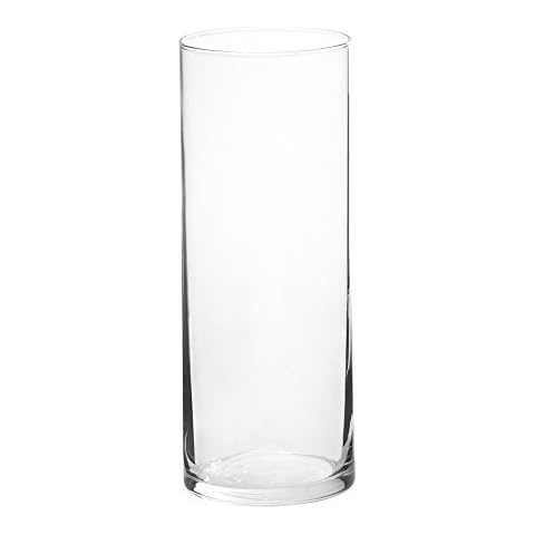 Floral Supply Online - 9" Tall x 3.5" Wide Cylinder Glass Vase and Flower Guide Booklet - for Weddings, Events, Decorating, Arrangements, Flowers, Office, or Home Decor. Cover