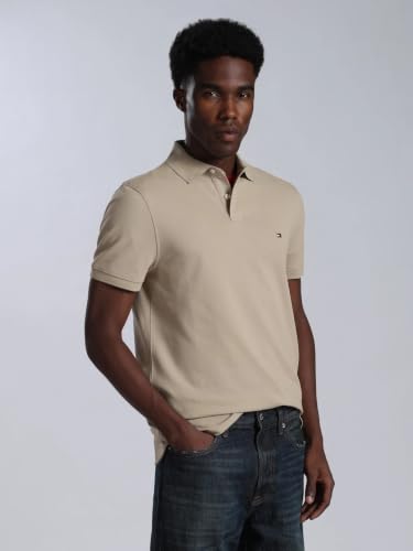 Image of Tommy Hilfiger Solid Regular Fit Cotton Polo T-Shirt