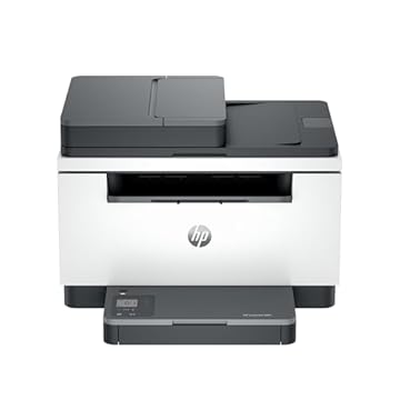 HP LaserJet M235sdw 8J9K7F, Stampante Multifunzione A4, Stampa Fronte e Retro Automatica in Bianco e Nero, 27 ppm, WiFi, Ethernet, USB, ADF, HP Smart, No Fax, Schermo LCD a icone, Grigia