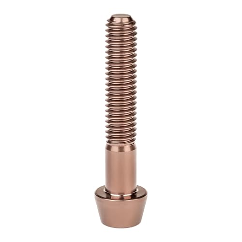 Image of Titanium Ti Bolt M5x9 16 18 20 25 30 35 40 45 50 55 60mm Tapered Head Screws Pack of 4 (M5x30mm, Bronze)