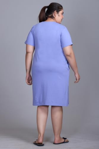 Image of In Love Women's Cotton Plus Size Nighty Chemise | Easy cotton chemise for nightwear and lounge comfort