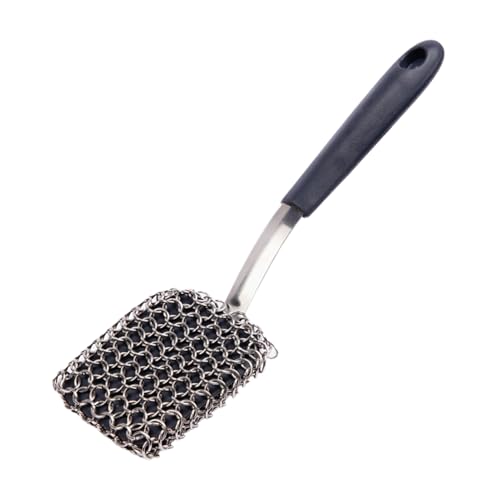 Cepillo De Limpieza De Rejillas - Limpieza De Parrilla De Acero Inoxidable, Cerdas De Barbacoa De Silicona | Raspar con Barra De Barra Con Mango Largo De Silicona | Kit De Limpieza