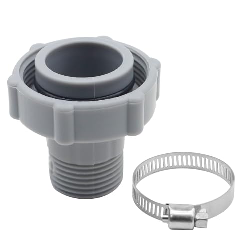 Pool Drain Fitting Connects Pools Drain Hose Adapter Ground Pool Drain Adapte with Clamping Rings for Connect To The Garden Pipe