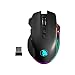 Produktbild EMPIRE GAMING RF906 Kabellose Gaming-Maus, 3 Modi, 2,4 GHz, BT, kabelgebunden, 8 programmierbare Tasten, inklusive Software, 10.000 DPI  RGB anpassbar  1000 Hz Sensor  PC/Mac (schwarz)
