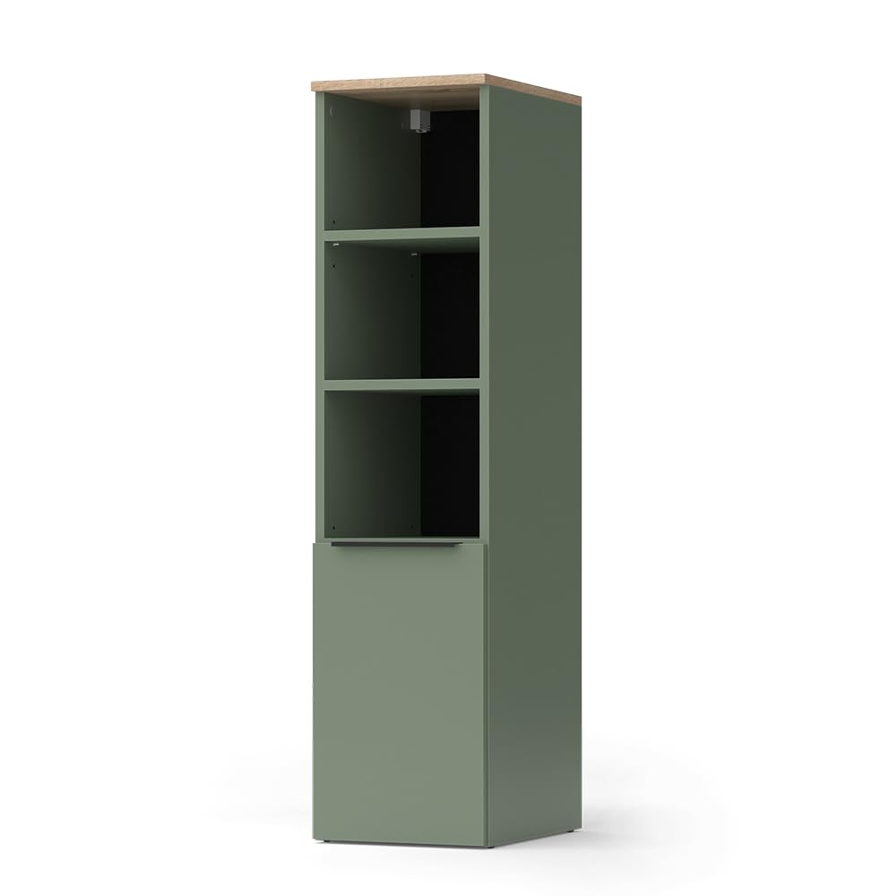 Vicco Universalschrank Wido, Grün, 30.2 x 120 cm mit Einer Tür, geeignet zur Aufbewahrung von Haushaltsutensilien