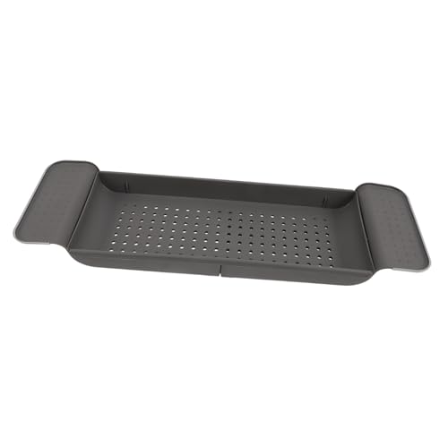 BEBEMOKO Expandable Bathtub Tray Adjustable Storage Shelf for Bathing Accessories Multipurpose Shower Gel Holder for Kitchen Bathroom Use Fine Workmanship Practical Design