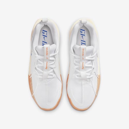 Nike G.T. Cut 3 Blueprint Big Kids' Basketball Shoes (HM0271-100, White/Coconut Milk/Gum Yellow/Racer Blue) Size 44