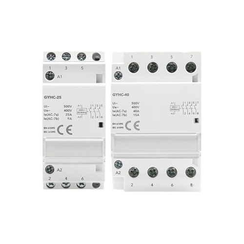 Contacteur domestique rail DIN 4P 40A 4NO inverseur de circuit AC 220V pour tableau