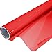 VViViD Extra-Wide Headlight Taillight Vinyl Wet Tint Wrap 16 Inch x 48 Inch Roll Including Yellow Detailer Squeegee & 2X Black Felt Edge Decals (Red)