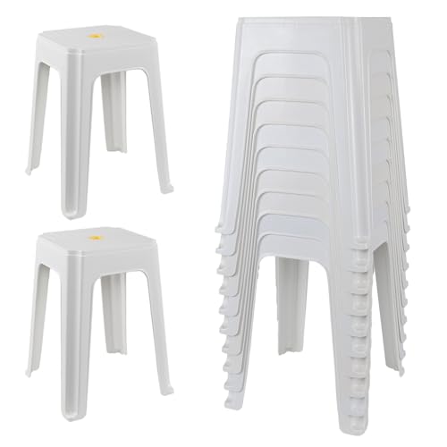 Set de 12 Butacos de Plástico de 18 Pulgadas, Altura para Barra, Blancos miniatura 4