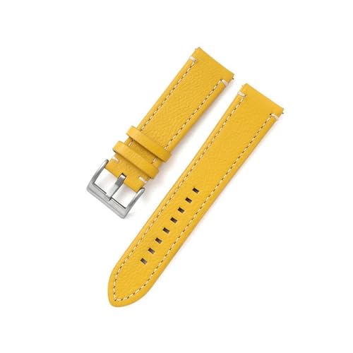 GREB 18-24mm Double-Sided Leather Watch Strap Quick Release Watch Strap Watch Accessories,Yellow,20mm GREB 18-24mm Double-Sided Leather Watch Strap Quick Release Watch Strap Watch Accessories,Yellow,20mm