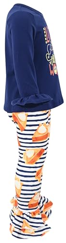 Image of Unique Baby 2 Piece Girls Double Ruffle Leggings and Long Sleeve Shirt Clothes Set Kid and Toddler Girl Outfit
