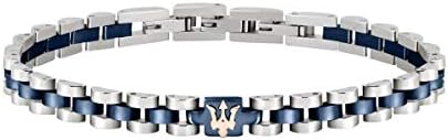 Maserati Jewels Bracciale Uomo, 21 cm, in Acciaio, PVD – JM320AST10