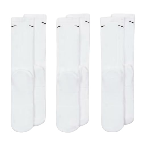 Image of Nike Unisex Adult Everyday Cushioned Training Crew Socks (3-Pack) | Mens and Womens