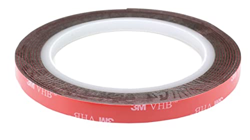 Dpm tapes 3M VHB - Ruban adhésif double face universel extra fort en mousse acrylique, résistance à l'eau et aux hautes températures, décor de Noël, bandes LED, voiture,maison bureau (9mm x 3 m) gris Cover