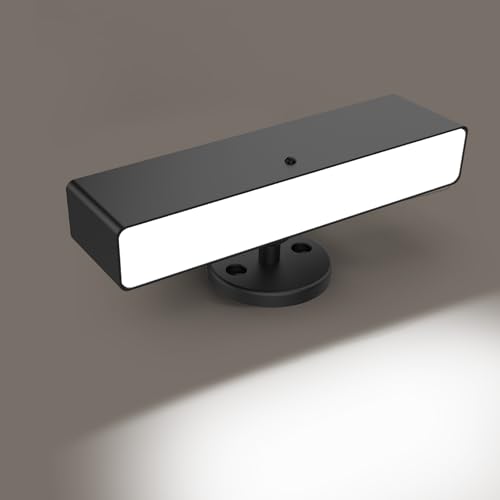 Image of Magnetic Battery-Operated Wall Sconce Lights: USB Rechargeable Wall Mounted Lights with Remote, 3CCT LED Dimmable Wall Sconce, 360 Rotation Cordless Wall Lamp for Bedroom Living Room, Black 1Pack