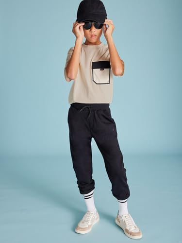 Mayoral Basic Cuffed Fleece Trousers for Boys Black4