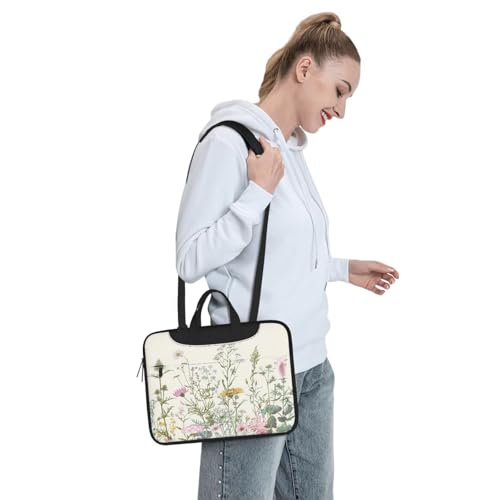 Funda para portátil con diseño retro floral miniatura 7
