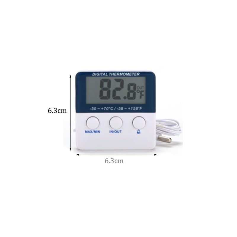 ABS Indoor Outdoor Electronic Thermometer Refrigerator Aquarium Temperature with Alarm Function