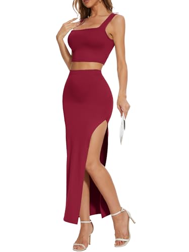 Image of ELLEVEN Two Piece Skirt Sets for Women Going Out Outfits