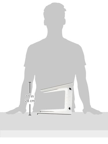 Adam Hall Stands SLT 001 EW - Laptopständer, höhenverstellbar bis zu 22,5 cm, Stahl, weiß