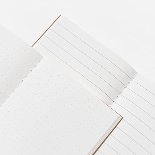 Erik Travel Journal Refill | Travel Journal Replacement | Two Different Note Pads - One Lined & One Dotted | 7.3 x 4 inches | 40 Pages Each | 80gsm | Diary Journal