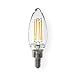 EmeryAllen EA-B10-5.0W-2780-D Dimmable Candelabra Base LED Filament Light Bulb, 120V-5Watt (60W Equivalent) 500 Lumens, 2700K, 1 Pcs