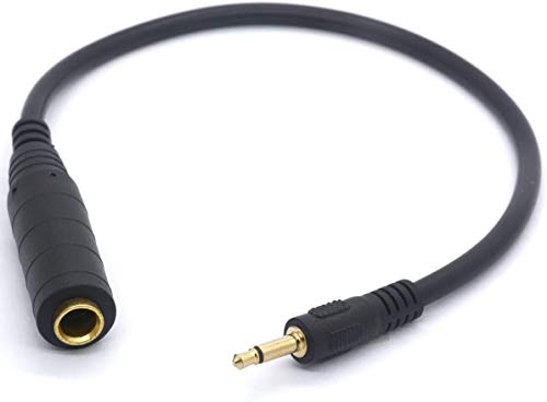 Cable adaptador DC 3.5mm a 6.35mm Mono 1 pie miniatura 1