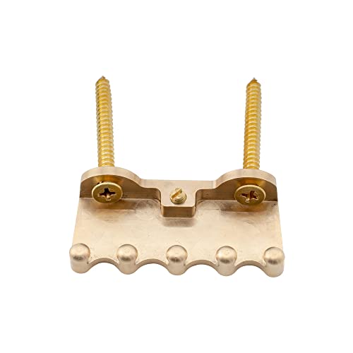 Musiclily Ultra Heavy Duty Full Brass Tremolo Claw for Strat/Floyd Rose Tremolo Bridge, Original Color, 50mm x 34mm